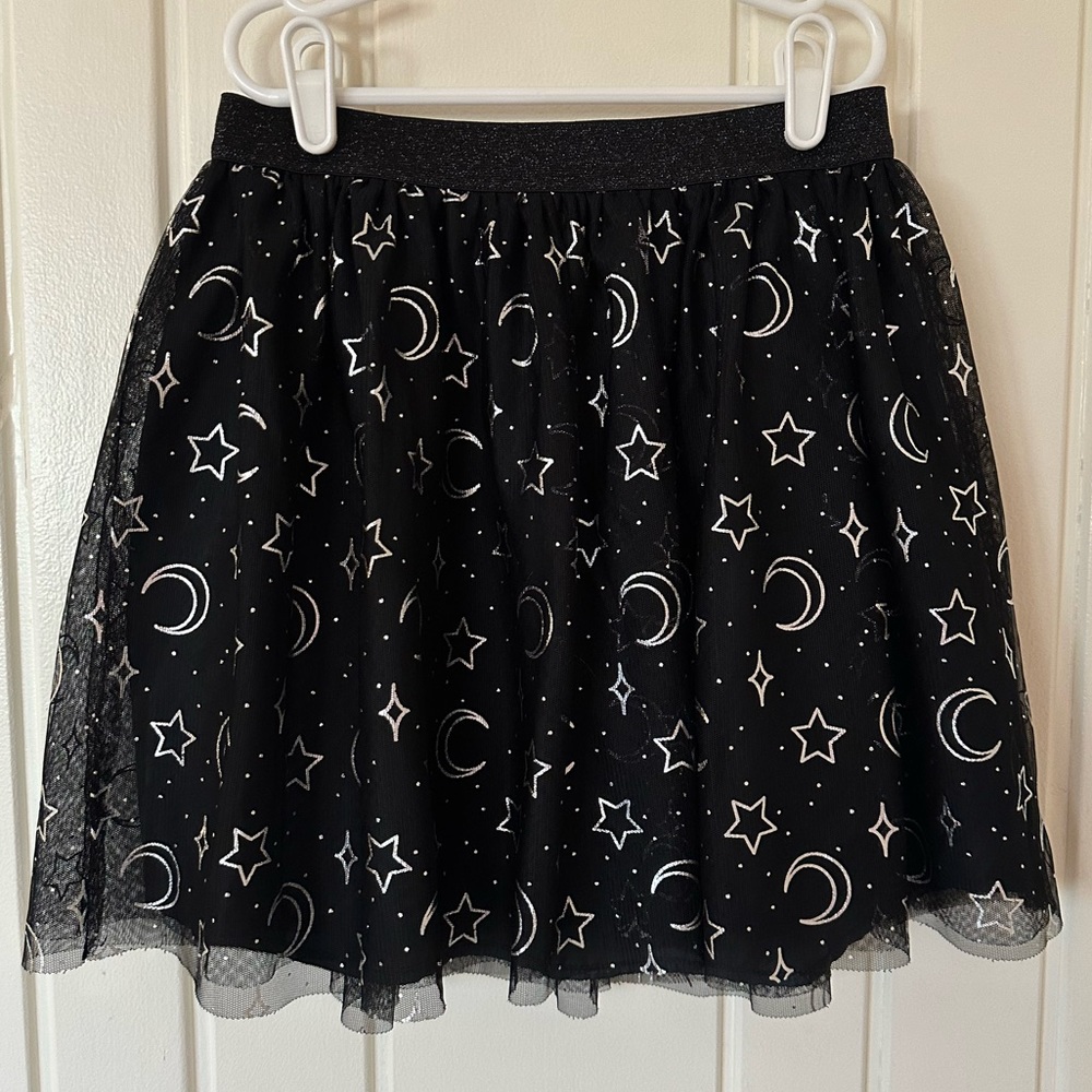 Cat & Jack Tutu. Black with silver pattern. Size L (10/12).